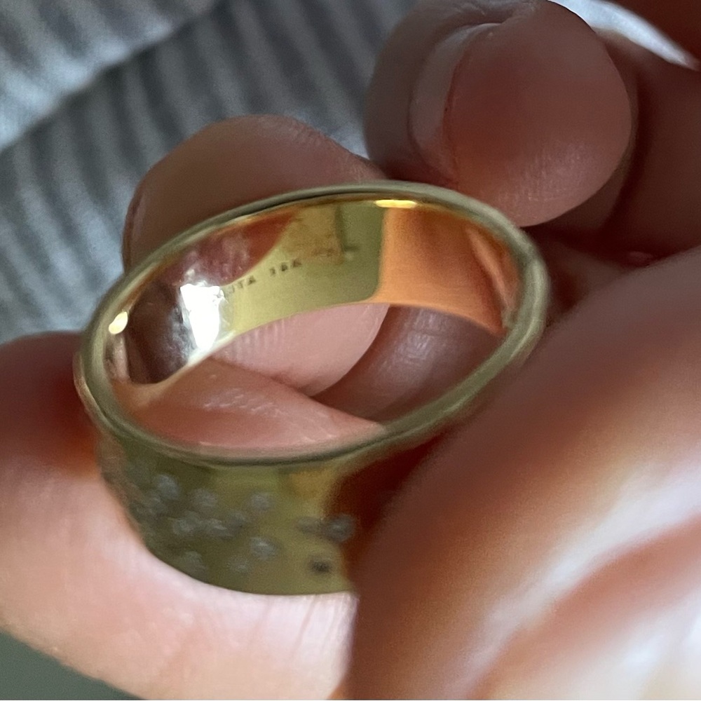 Ippolita 18K Gold Ring with Diamonds sz 7 - Picture 5 of 5